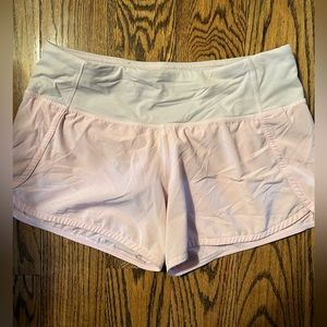 Pink lululemon shorts, size 6